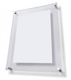 Acrylic Stand-off Poster Frame Wall Mounted